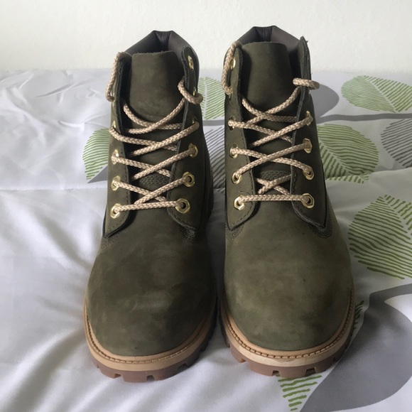 Army Green Timberland Boots - Picture 3 of 6